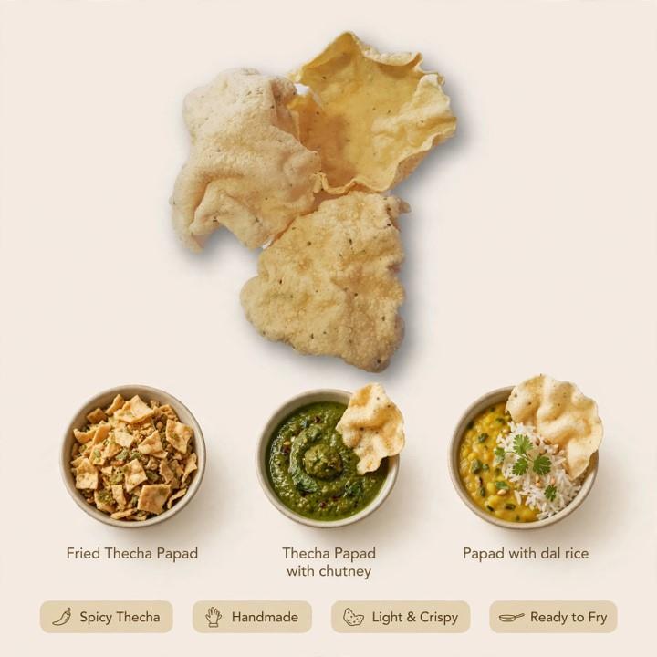 Green Thecha Rice Papad